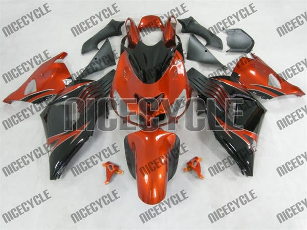 Metallic Orange/Black Kawasaki ZX14R Fairings Metallic Orange/Black Kawasaki ZX14R Fairings