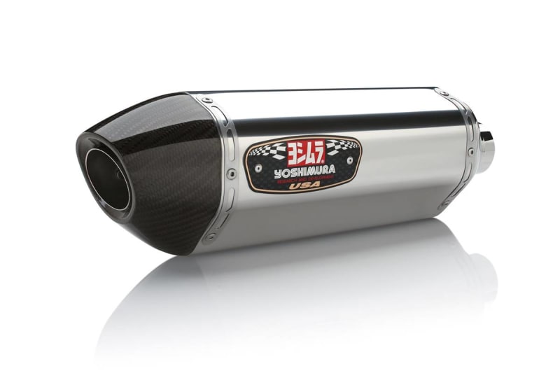 Yoshimura YZF-R1 09-14 R-77 Stainless Slip-On Exhaust, w/ Stainless Mufflers Yoshimura YZF-R1 09-14 R-77 Stainless Slip-On Exhaust, w/ Stainless Mufflers