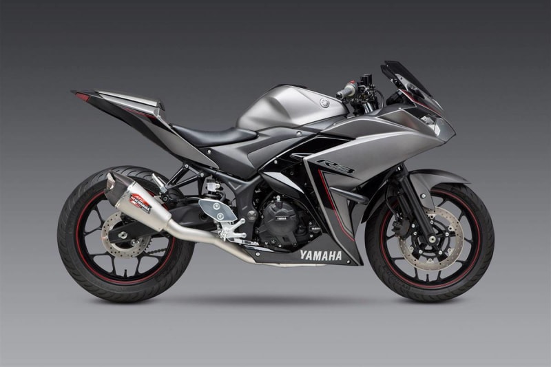 Yoshimura YZF-R3 15-24 Race AT2 Stainless Full Exhaust, w/ Stainless Muffler Yoshimura YZF-R3 15-24 Race AT2 Stainless Full Exhaust, w/ Stainless Muffler