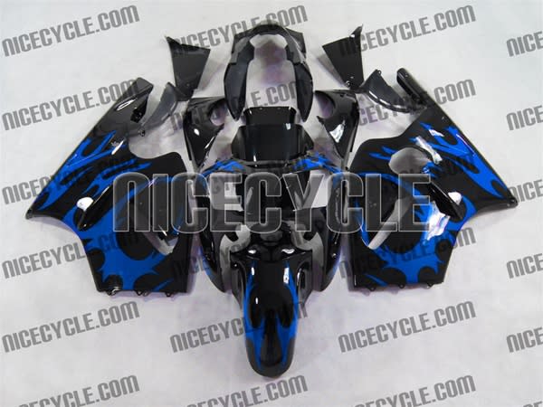 Motorcycle Fairings Kit - 2000-2001 Kawasaki ZX12R Blue Tribal