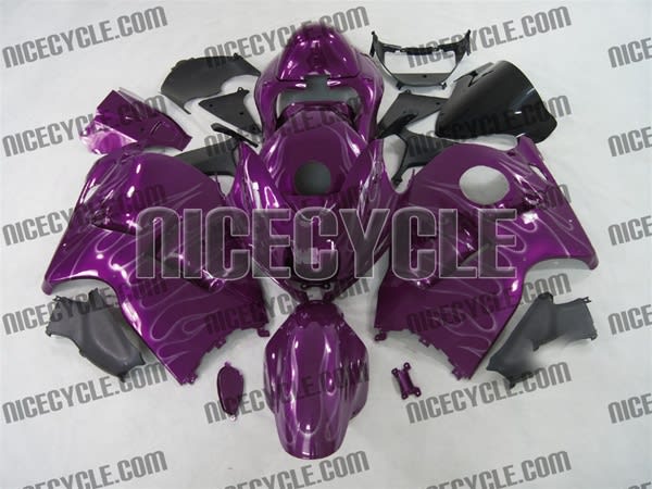 Purple Metallic Flames Suzuki GSX-R 1300 Hayabusa Fairings Purple Metallic Flames Suzuki GSX-R 1300 Hayabusa Fairings