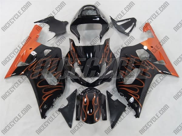 Orange Flame Suzuki GSX-R 600 750 Fairings Orange Flame Suzuki GSX-R 600 750 Fairings