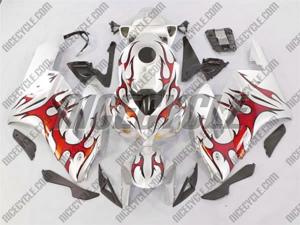 Honda CBR 1000RR Silver/Red Tribal Fairings Honda CBR 1000RR Silver/Red Tribal Fairings
