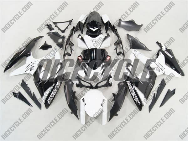Suzuki GSX-R 600 750 Black/White Alstare Motorcycle Fairings Suzuki GSX-R 600 750 Black/White Alstare Motorcycle Fairings