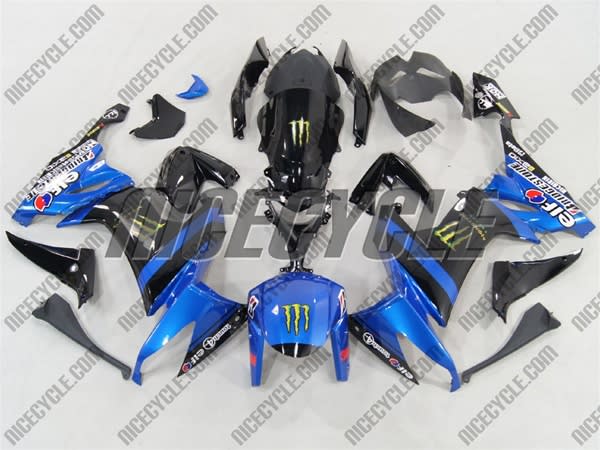 Kawasaki ZX10R Monster Blue Fairings Kawasaki ZX10R Monster Blue Fairings