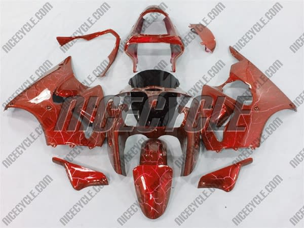 Lighting Burgundy Kawasaki ZX6R Fairings Lighting Burgundy Kawasaki ZX6R Fairings