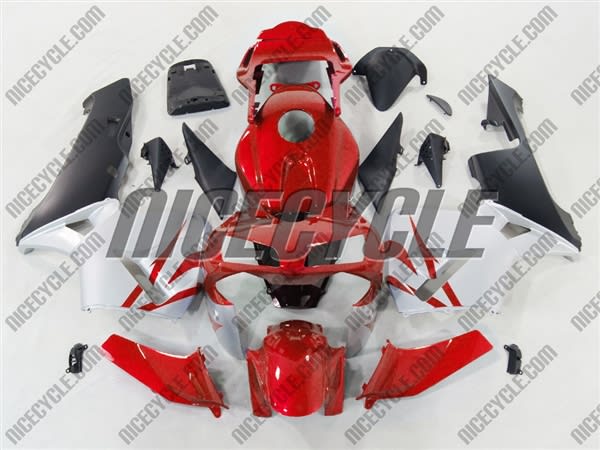Honda CBR 600RR Deep Red/Silver Fairings Honda CBR 600RR Deep Red/Silver Fairings