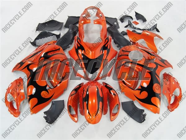Suzuki GSX-R 1300 Hayabusa Metallic Orange Tribal Fairings Suzuki GSX-R 1300 Hayabusa Metallic Orange Tribal Fairings