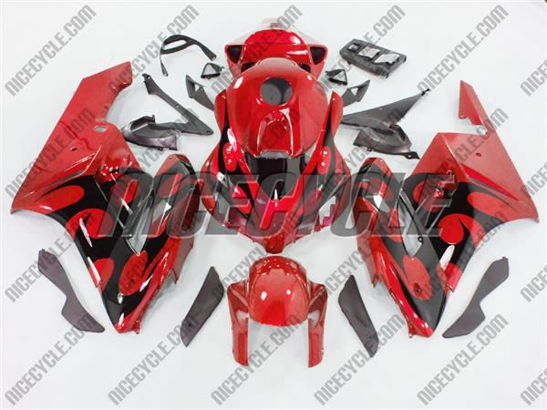 Honda CBR 1000RR Red/Black Tribal Fairings Honda CBR 1000RR Red/Black Tribal Fairings