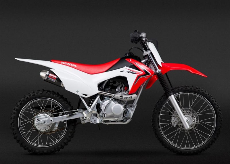 Yoshimura CRF125F 14-18 RS-2 Stainless Full Exhaust, w/ Carbon Fiber Muffler