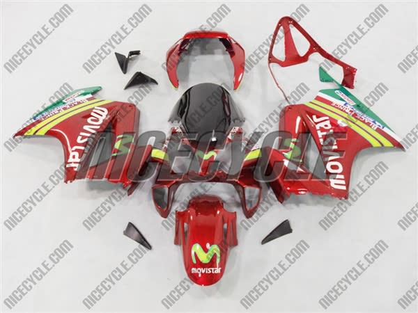 Red Movistar Honda VFR 800 Fairings Red Movistar Honda VFR 800 Fairings