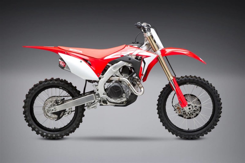 Yoshimura Honda CRF450R (17-20) RS-9T Stainless Full Exhaust, w/ Stainless Mufflers
