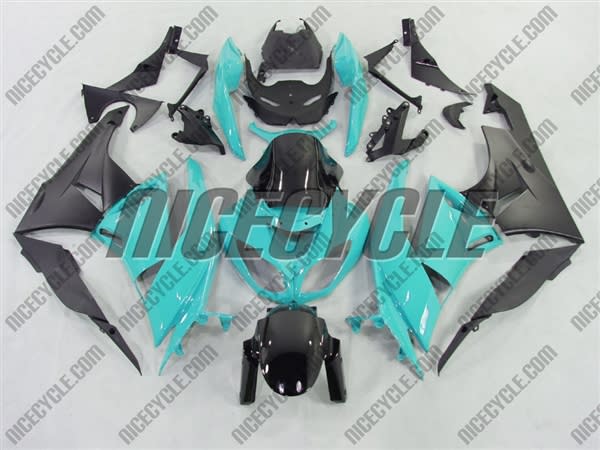 Blue Teal Kawasaki ZX6R Fairings