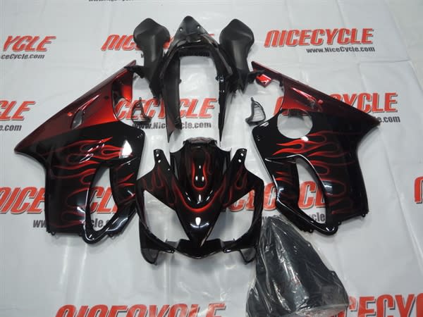 Honda CBR600 F4i Deep Red Flames Fairings Honda CBR600 F4i Deep Red Flames Fairings