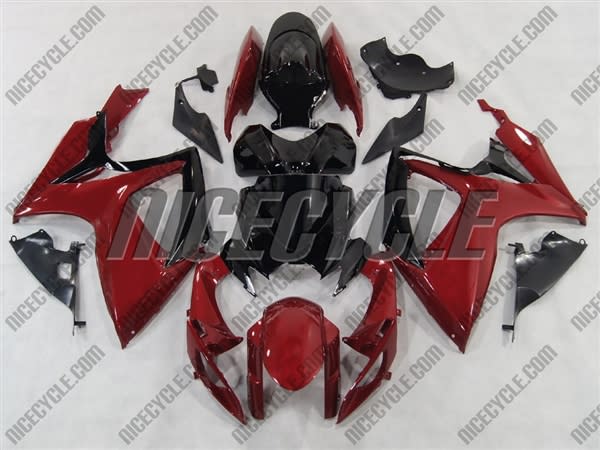 Deep Red Suzuki GSX-R 600 750 Fairings Deep Red Suzuki GSX-R 600 750 Fairings