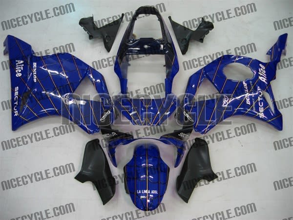 Honda CBR954RR Striped Blue Fairings Honda CBR954RR Striped Blue Fairings