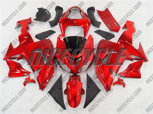 Candy Red Kawasaki ZX10R Fairings Candy Red Kawasaki ZX10R Fairings