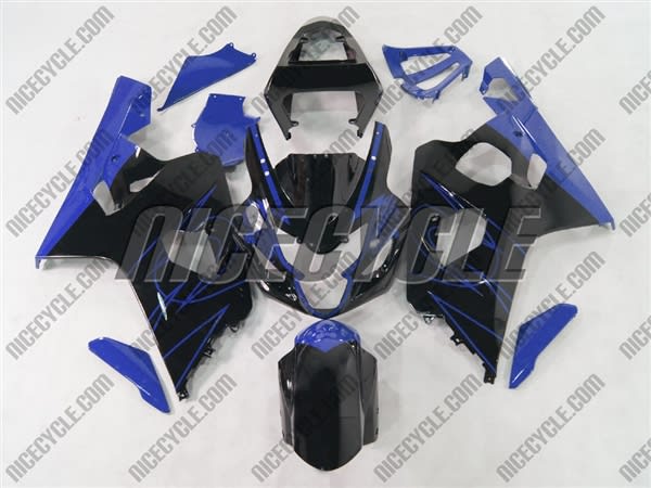 Black/Blue Accents Suzuki GSX-R 600 750 Fairings Black/Blue Accents Suzuki GSX-R 600 750 Fairings