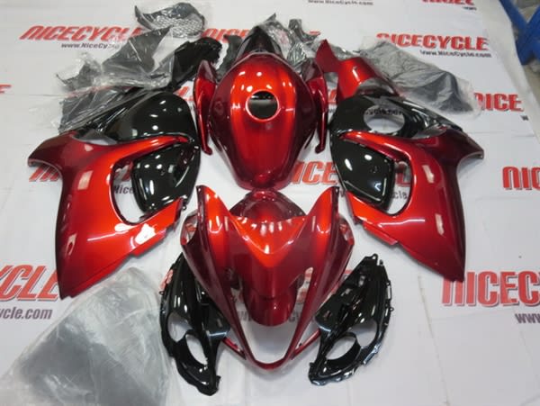 Candy Red/Black Suzuki GSX-R 1300 Hayabusa Fairings Candy Red/Black Suzuki GSX-R 1300 Hayabusa Fairings