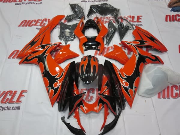 Suzuki GSX-R 600 750 Orange/Black Tribal Fairings Suzuki GSX-R 600 750 Orange/Black Tribal Fairings