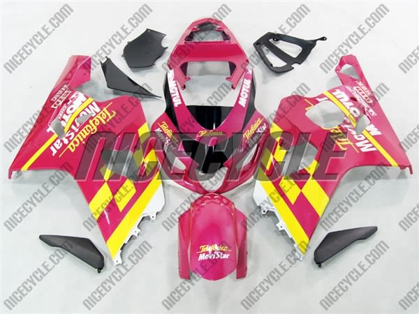 Pink Movistar Suzuki GSX-R 600 750 Fairings Pink Movistar Suzuki GSX-R 600 750 Fairings