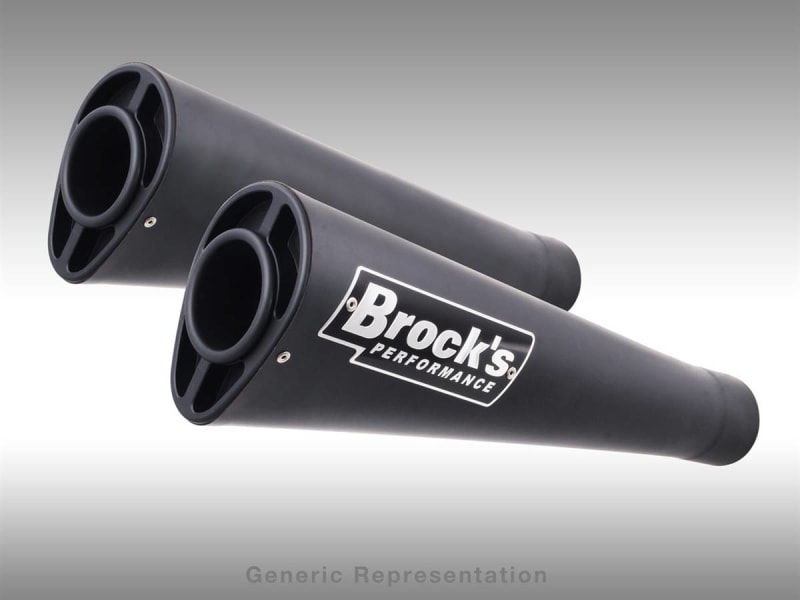 Brocks **Dual Alien Head Slip-On System Black Suzuki Hayabusa (08-20)