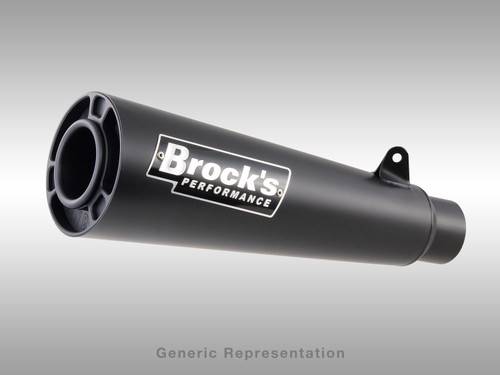 Brocks ShortMeg 2 Full System 14" Muffler Suzuki Hayabusa (22-24) Black