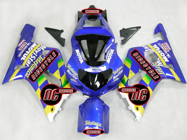 Blue Telefonica Suzuki GSX-R 600 750 Fairings Blue Telefonica Suzuki GSX-R 600 750 Fairings
