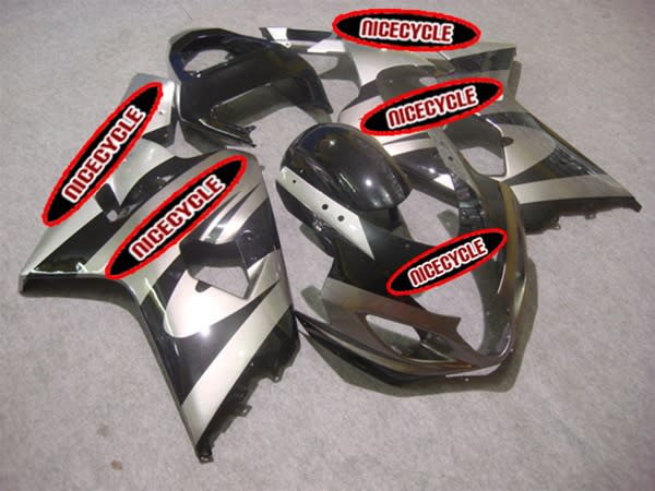 OEM Silver/Black Style Suzuki GSX-R 600 750 Fairings OEM Silver/Black Style Suzuki GSX-R 600 750 Fairings