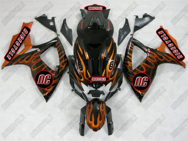 Orange Fire Suzuki GSX-R 600 750 Fairings Orange Fire Suzuki GSX-R 600 750 Fairings