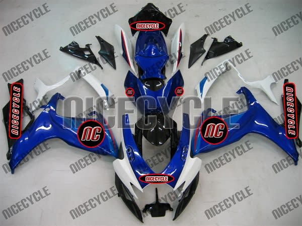 Blue/White OEM Style Suzuki GSX-R 600 750 Fairings Blue/White OEM Style Suzuki GSX-R 600 750 Fairings