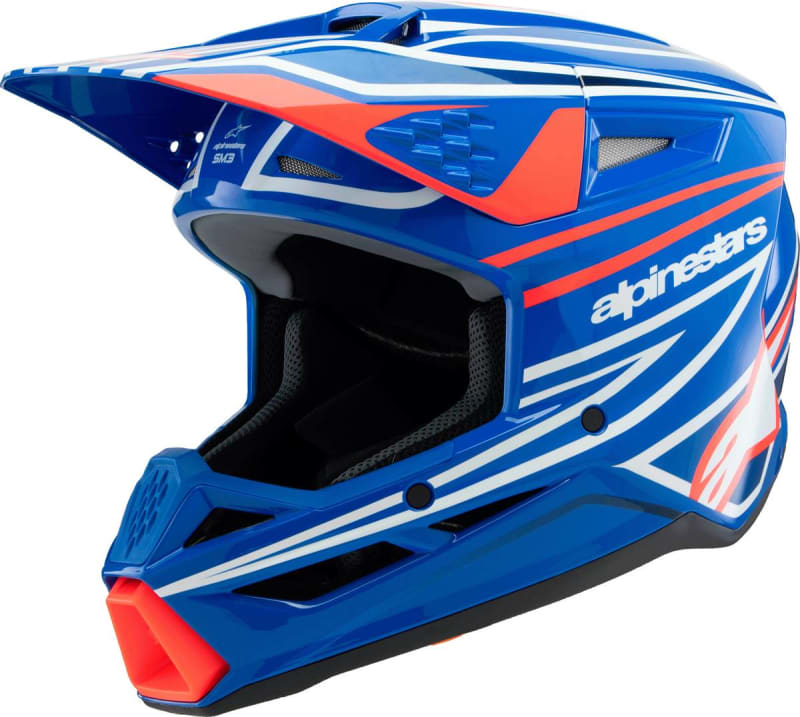ALPINESTARS SM3 YOUTH WURX HELMET BLUE/RED/WHT/BLK ALPINESTARS SM3 YOUTH WURX HELMET BLUE/RED/WHT/BLK