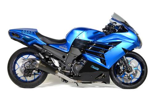 Brocks Kawasaki Predator Full System - Stainless Front Section w/ Electro-Black Muffler ZX-14R (12-24) Brocks Kawasaki Predator Full System - Stainless Front Section w/ Electro-Black Muffler ZX-14R (12-24)