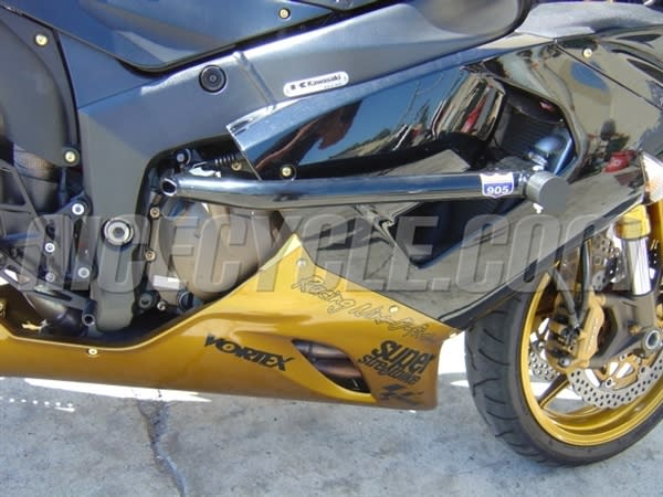 Renページ Kawasaki ZX6R 636 Race Rail Frame Sliders Stunt Armor 2005