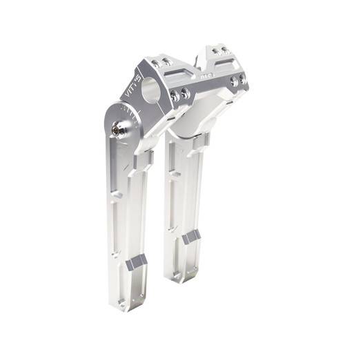 Brocks Harley-Davidson Road Glide (15-23) Adjustable 8in Riser Silver for 1in Bar Clamp