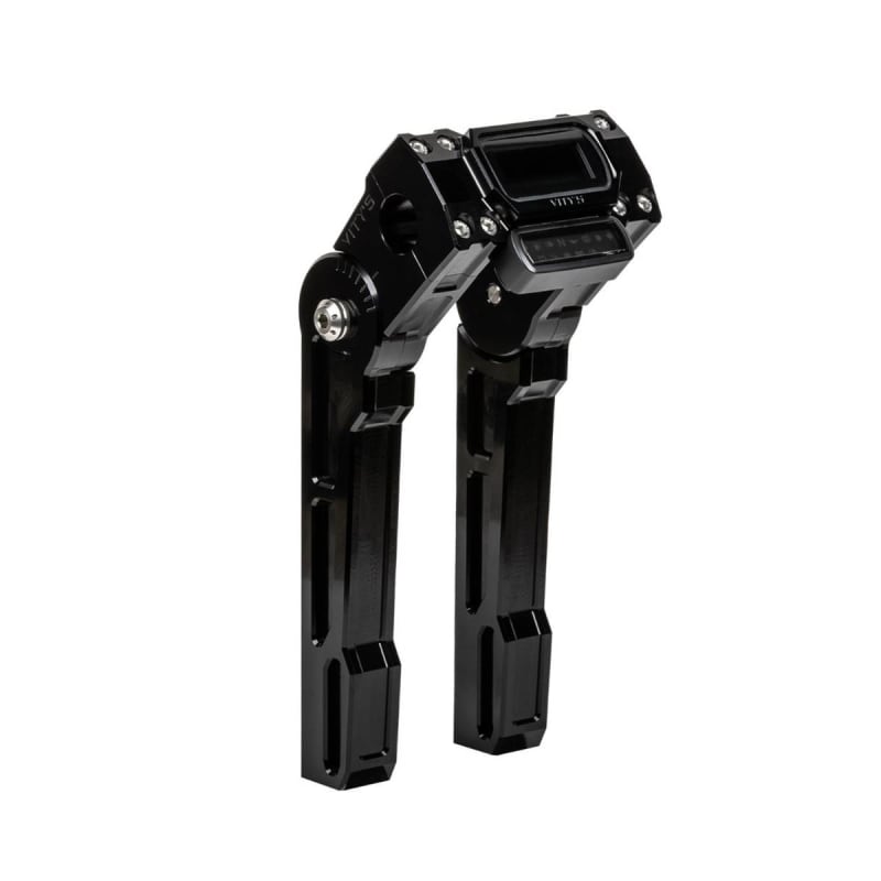 Brocks Harley-Davidson Adjustable 10in Riser Black for 1in Bar Clamp with Digital Gauge Housing (See Fitment) Brocks Harley-Davidson Adjustable 10in Riser Black for 1in Bar Clamp with Digital Gauge Housing (See Fitment)