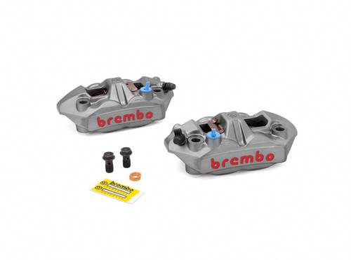Brocks Brembo M4 Front Caliper Set (Radial Mount) Titanium Grey