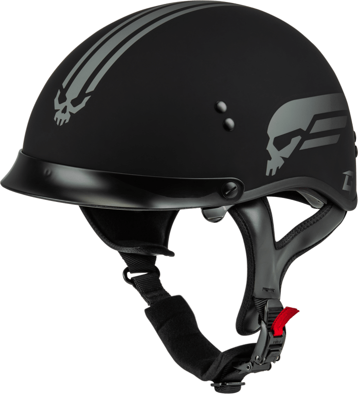 GMAX HH-65 RETRIBUTION HELMET W/PEAK MATTE BLACK/SILVER GMAX HH-65 RETRIBUTION HELMET W/PEAK MATTE BLACK/SILVER