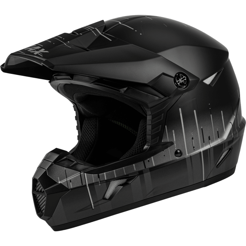 GMAX YOUTH MX-46Y FREQUENCY OFFROAD HELMET MATTE BLACK/GREY