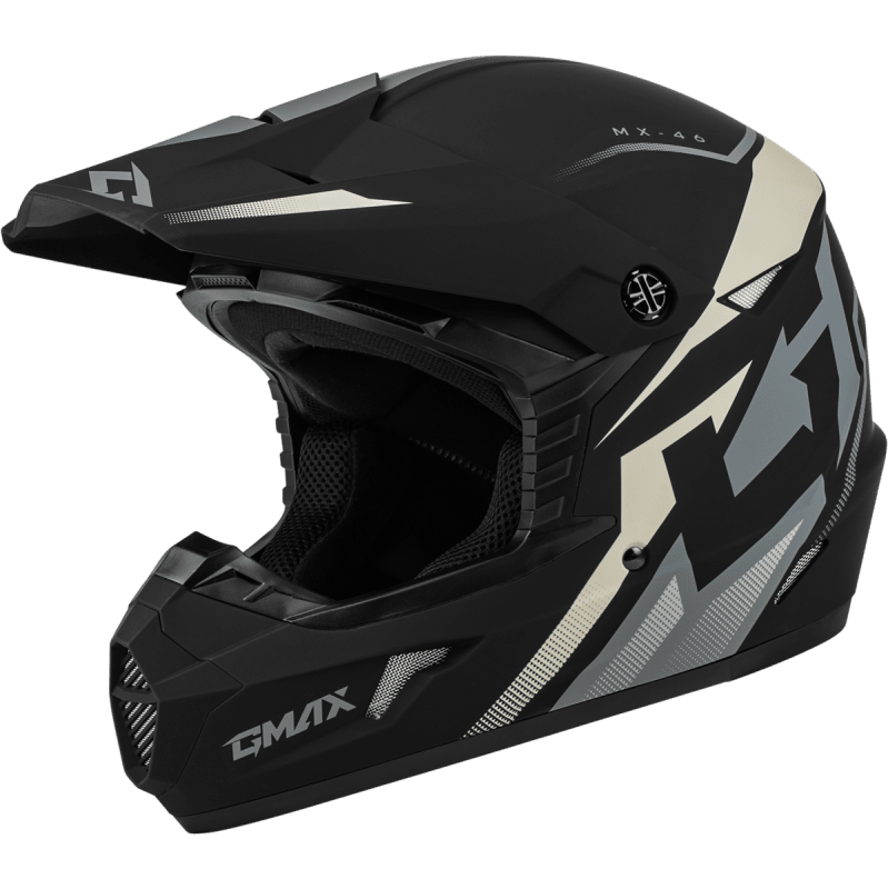 GMAX MX-46 COMPOUND HELMET MATTE BLACK/GREY/WHITE GMAX MX-46 COMPOUND HELMET MATTE BLACK/GREY/WHITE