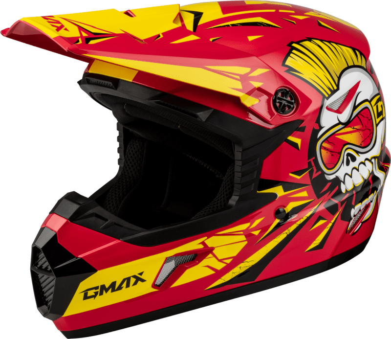 GMAX YOUTH MX-46Y UNSTABLE HELMET RED/YELLOW