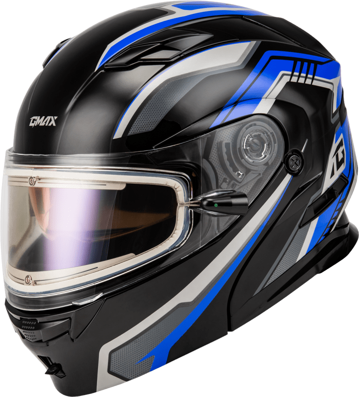GMAX MD-01S TRANSISTOR SNOW HELMET W ELECTRIC SHLD BLUE/BLACK