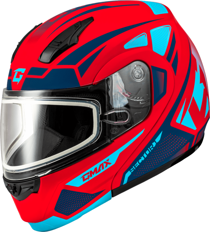 GMAX MD-04S SECTOR SNOW HELMET MATTE RED/BLUE