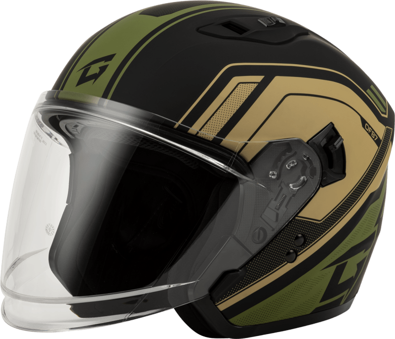 GMAX OF-87 DUKE HELMET MATTE BLACK/GREEN GMAX OF-87 DUKE HELMET MATTE BLACK/GREEN