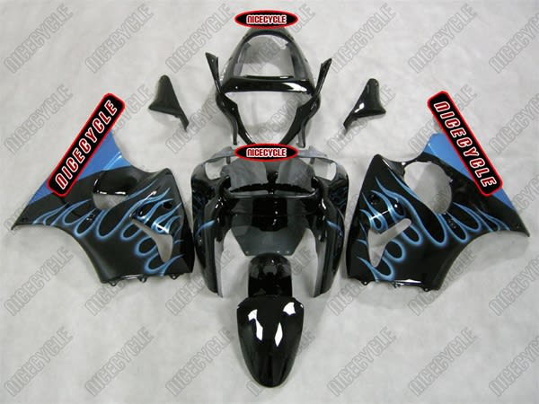 Kawasaki ZX6R Sky Blue Flame Fairings Kawasaki ZX6R Sky Blue Flame Fairings