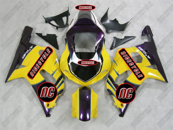 Purple/Yellow Suzuki GSX-R 600 750 Fairings Purple/Yellow Suzuki GSX-R 600 750 Fairings