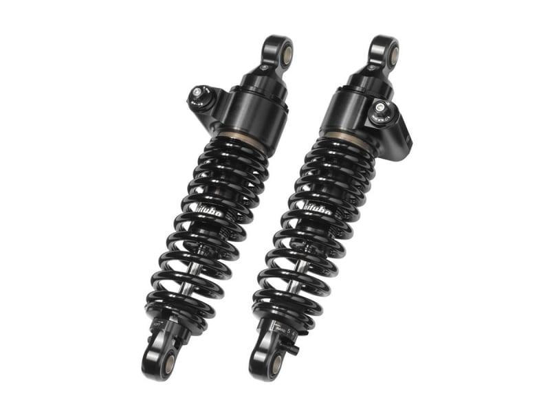 Brocks 12in Bitubo WME22 Adjustable Rear Shock Set Black Harley-Davidson Dyna