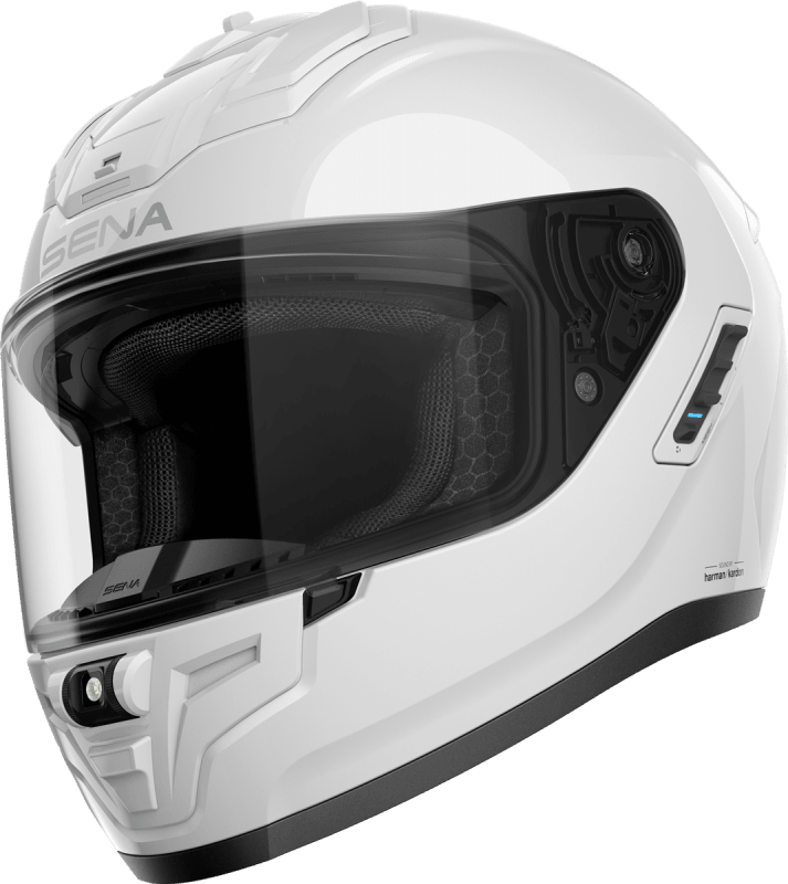 SENA PHANTOM FF MESH COM HELMET GLOSSY WHITE