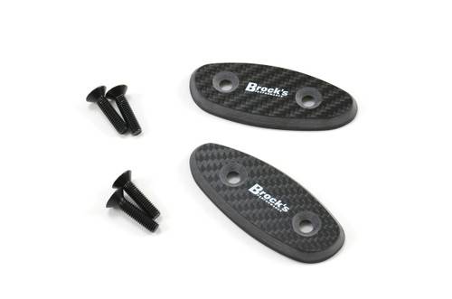 Brocks Mirror Block Off Plate Set Carbon Fiber Suzuki Hayabusa (99-20)