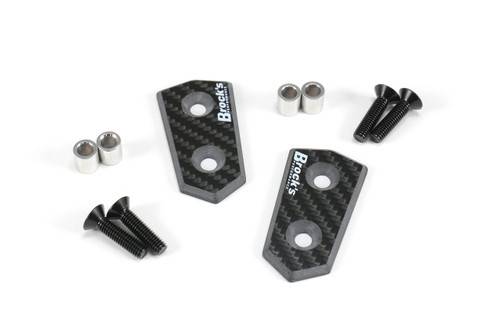 Brocks Mirror Block Off Plate Set Carbon Fiber S1000RR (10-19)